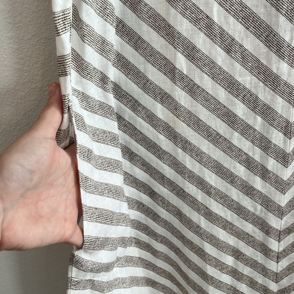 J. Jill Love Linen Chevron Stripe Summer Maxi Dress Size XS - Picture 6 of 8